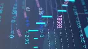 Animation of multiple changing numbers over stock market and statistical data processing. Global economy and business data technology concept - Powered by Shutterstock - Get 15% off with code: PIKWIZARD15