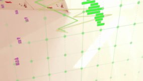 Animation of financial data processing over caucasian male student with book. Global studying, business, finances, computing and data processing concept digitally generated video. - Powered by Shutterstock - Get 15% off with code: PIKWIZARD15