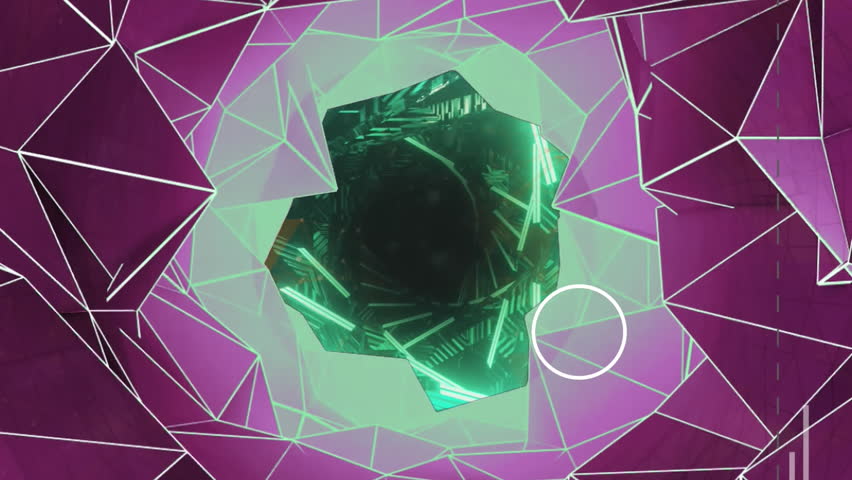 Animation of data processing over neon tunnel. Global computing, digital interface and data processing concept digitally generated video. - Powered by Shutterstock - Get 15% off with code: PIKWIZARD15