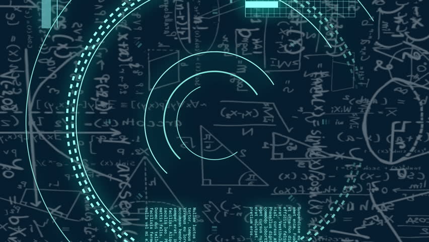 Animation of data processing over mathematical equations on black background. Global science, computing and digital interface concept digitally generated video. - Powered by Shutterstock - Get 15% off with code: PIKWIZARD15