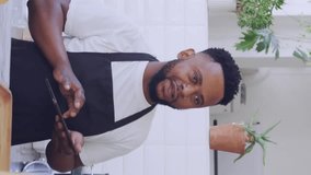 Animation of graphs and trading boards over diverse male barista taking order from woman at cafes. Digital composite, multiple exposure, report, business, stock market and technology concept. - Powered by Shutterstock - Get 15% off with code: PIKWIZARD15