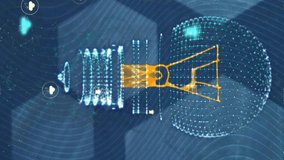 Animation of mathematical equations over lightbulb and shapes. Science and digital interface concept digitally generated video. - Powered by Shutterstock - Get 15% off with code: PIKWIZARD15