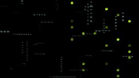 Animation of green lights and binary data processing on black background. Connection, data, processing, digital interface and communication, digitally generated video. - Powered by Shutterstock - Get 15% off with code: PIKWIZARD15