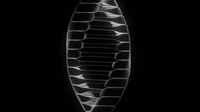DNA strand and neural network animation over black background. Science, technology, artificial intelligence, data, genetics, research - Powered by Shutterstock - Get 15% off with code: PIKWIZARD15