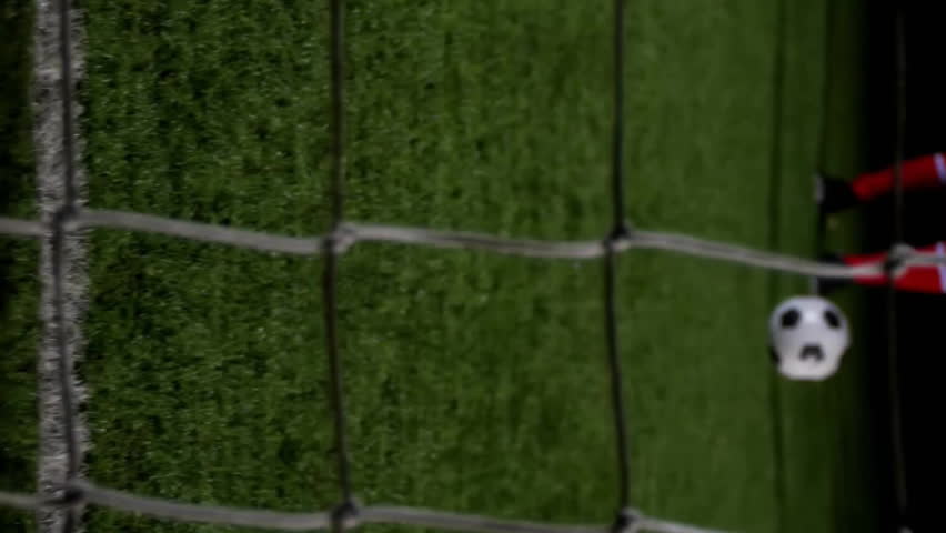 Social media notifications animation over soccer player kicking ball into goal net. Football, technology, digital, scoring, sports - Powered by Shutterstock - Get 15% off with code: PIKWIZARD15