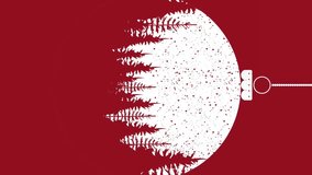 Santa sleigh and reindeer animation over red background with snowflakes. Christmas, holiday, festive, Santa Claus, winter, celebration - Powered by Shutterstock - Get 15% off with code: PIKWIZARD15