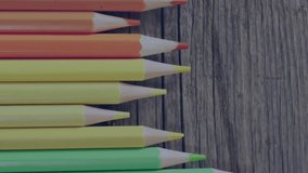 In school, colorful pencils arranged with animation of math symbols and equations. Education, creativity, stationery, learning, mathematics, classroom - Powered by Shutterstock - Get 15% off with code: PIKWIZARD15