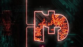 Animation showing glowing pound symbol with digital network connections in school. Currency, finance, technology, education, futuristic - Powered by Shutterstock - Get 15% off with code: PIKWIZARD15