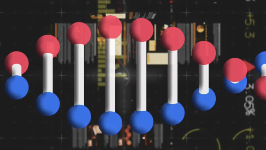 Animation of dna strand over statistics. global social media, connections, digital interface, technology and networking concept digitally generated video. - Powered by Shutterstock - Get 15% off with code: PIKWIZARD15