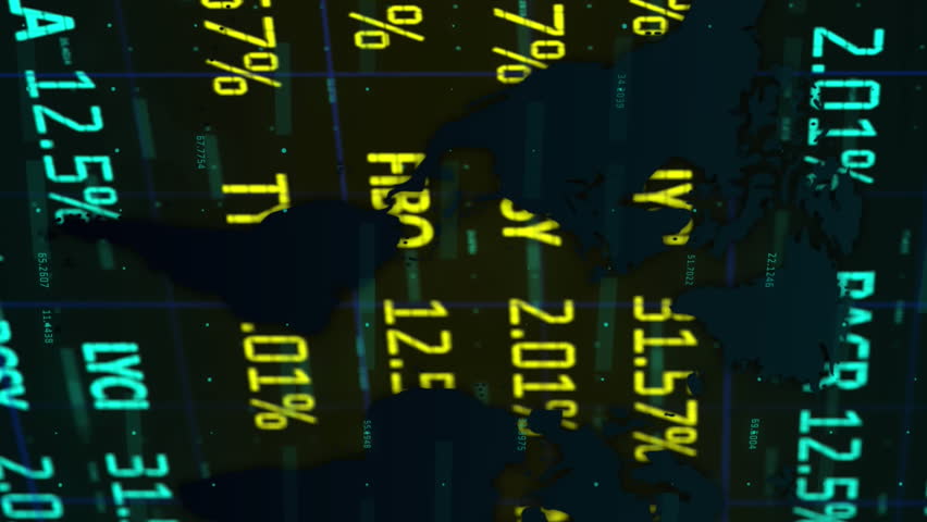 Animation of statistics and data processing over stock market over stock market. Global data processing digital interface technology and networking concept digitally generated video. - Powered by Shutterstock - Get 15% off with code: PIKWIZARD15