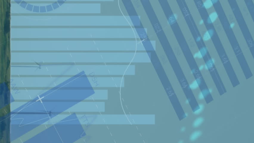 Animation of infographic interface over low angle view of windmills against clear sky. Digital composite, multiple exposure, report, finance, global, sustainable energy, power generation, technology. - Powered by Shutterstock - Get 15% off with code: PIKWIZARD15