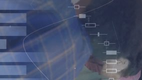 Animation of statistical data processing over diverse colleagues discussing over a plan at office. Business data technology concept - Powered by Shutterstock - Get 15% off with code: PIKWIZARD15