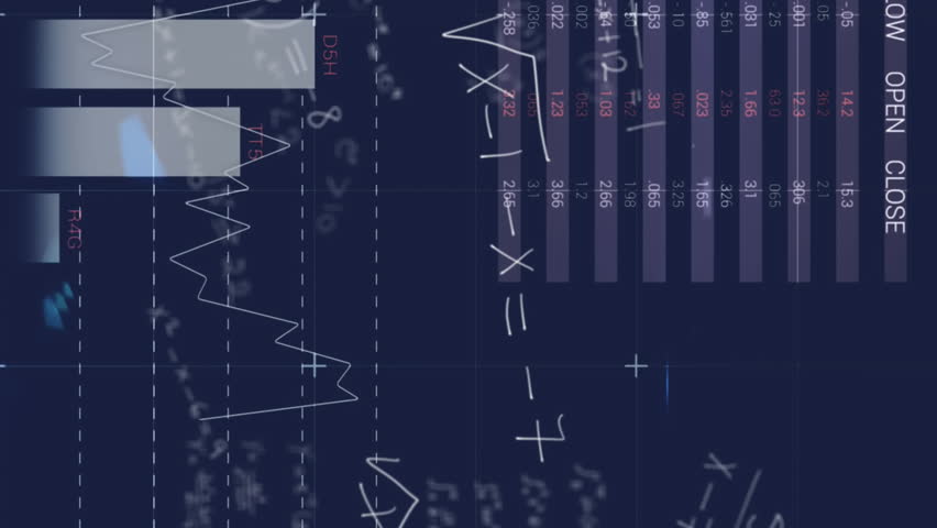 Animation of statistical data processing and mathematical equations against blue background. Business data and research science technology concept - Powered by Shutterstock - Get 15% off with code: PIKWIZARD15
