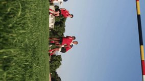 Animation of digital data processing over diverse rugby players on field. Global sports, social media, connections, computing and data processing concept digitally generated video. - Powered by Shutterstock - Get 15% off with code: PIKWIZARD15