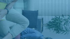 Animation of financial data processing over diverse business people in office. Global finance, business, connections, computing and data processing concept digitally generated video. - Powered by Shutterstock - Get 15% off with code: PIKWIZARD15