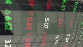 Animation of stock market and diagrams over cityscape. Global business and digital interface concept digitally generated video. - Powered by Shutterstock - Get 15% off with code: PIKWIZARD15