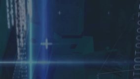 Animation of financial data processing over binary coding. Global finance, business, connections, computing and data processing concept digitally generated video. - Powered by Shutterstock - Get 15% off with code: PIKWIZARD15