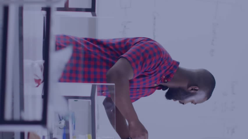 Animation of data processing over diverse schoolchildren and male teacher in classroom. Global education, school, connections, computing and data processing concept digitally generated video. - Powered by Shutterstock - Get 15% off with code: PIKWIZARD15