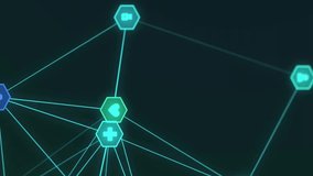 Animation of network of connections with icons over gamepad. Global technology and digital interface concept digitally generated video. - Powered by Shutterstock - Get 15% off with code: PIKWIZARD15