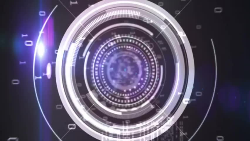 Animation of binary coding, digital data processing and scope scanning. Global connections, computing and data processing concept digitally generated video. - Powered by Shutterstock - Get 15% off with code: PIKWIZARD15