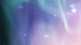 Animation of glowing white spot and stars on green and pink light trials in universe. space, astronomy and galaxy concept digitally generated video. - Powered by Shutterstock - Get 15% off with code: PIKWIZARD15