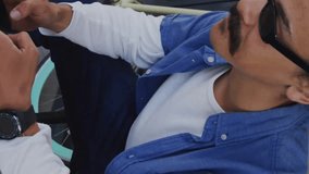 Using smartphone, man surrounded by animation of social media notifications outdoors. Technology, connectivity, communication, digital, lifestyle, networking - Powered by Shutterstock - Get 15% off with code: PIKWIZARD15