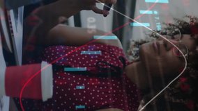 Using smartphone with financial charts animation, businesswoman working in office. finance, technology, analysis, professional, corporate, digital marketing - Powered by Shutterstock - Get 15% off with code: PIKWIZARD15