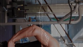 Animation of financial data processing over caucasian man and woman exercising in gym. Global sports, business, finance, computing and data processing concept digitally generated video. - Powered by Shutterstock - Get 15% off with code: PIKWIZARD15