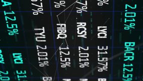 The global economy stock market concept is a digital composition of white and blue stock market data that is rolling and processing over a grid. Global finances business digital interface and - Powered by Shutterstock - Get 15% off with code: PIKWIZARD15