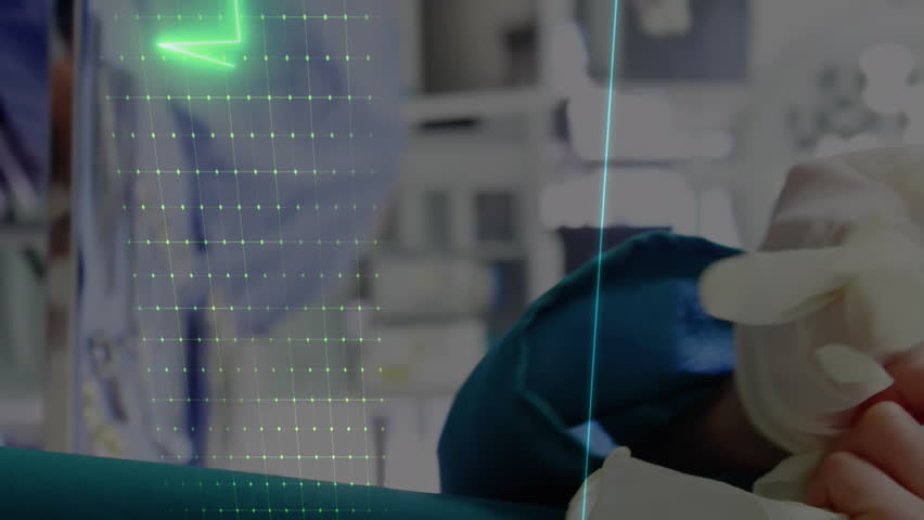 Animation of data processing over caucasian male doctor. Global healthcare, science, medicine, research, computing and data processing concept digitally generated video. - Powered by Shutterstock - Get 15% off with code: PIKWIZARD15