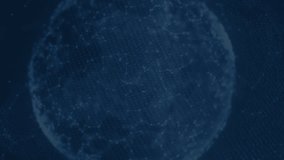 Animation of clock over connected dots forming globe against circles and globes. Digitally generated, hologram, illustration, communication, shape, globalization and technology concept. - Powered by Shutterstock - Get 15% off with code: PIKWIZARD15