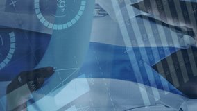 Animation of infographic interface, angry african american doctor talking on cellphone at hospital. Digital composite, multiple exposure, report, business, global, medical, healthcare, technology. - Powered by Shutterstock - Get 15% off with code: PIKWIZARD15