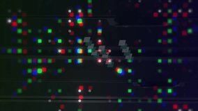 Animation of mosaic squares, virtual keyboard and data processing against computer server room. Computer interface and business data storage technology concept - Powered by Shutterstock - Get 15% off with code: PIKWIZARD15