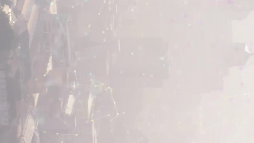 Animation of network of digital media icons over large communication network and cityscape. Network, data, digital interface, connection, business and communication, digitally generated video. - Powered by Shutterstock - Get 15% off with code: PIKWIZARD15