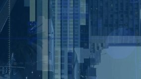 Animation of graph processing data over cityscape. Data, digital interface, network, connection, business, finance, processing and communication, digitally generated video. - Powered by Shutterstock - Get 15% off with code: PIKWIZARD15