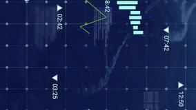 Animation of financial data processing over dna strand on black background. Global medicine, science, computing and digital interface concept digitally generated video. - Powered by Shutterstock - Get 15% off with code: PIKWIZARD15