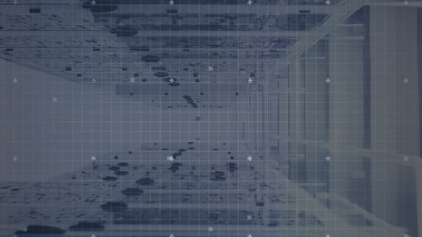 Digital circuit patterns and data processing animation over server room background. Technology, cybersecurity, networking, innovation, communication, information - Powered by Shutterstock - Get 15% off with code: PIKWIZARD15