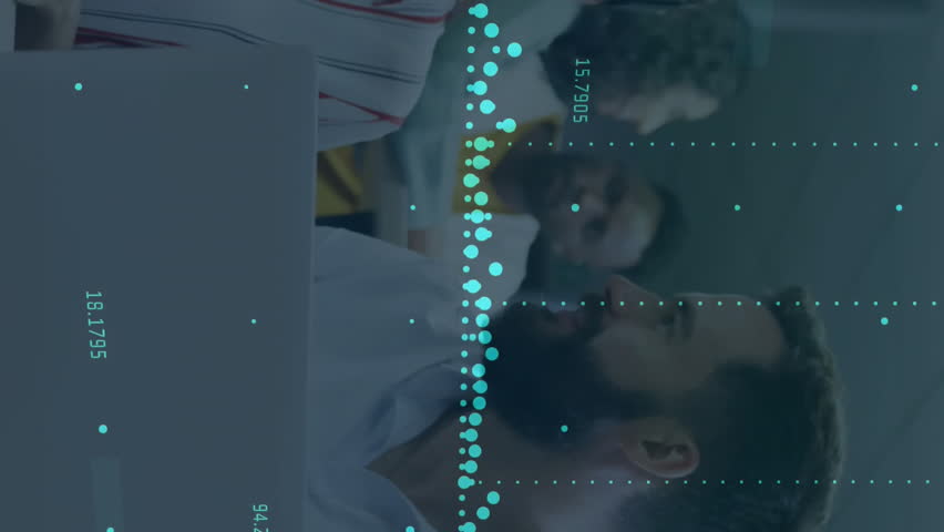 In school, colleagues collaborating using animation for virtual reality data visualization. Technology, teamwork, innovation, collaboration, immersive, digital - Powered by Shutterstock - Get 15% off with code: PIKWIZARD15