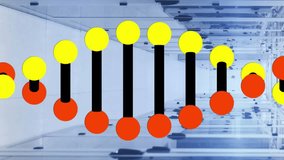 Animation of dna strand and data processing over server room. Global business and digital interface concept digitally generated video. - Powered by Shutterstock - Get 15% off with code: PIKWIZARD15