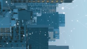 Animation of interface with data processing against aerial view of tall buildings. Computer interface and business data technology concept - Powered by Shutterstock - Get 15% off with code: PIKWIZARD15