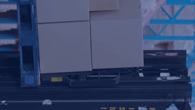 Animation of envelope icon and digital data processing over caucasian man working in warehouse. Global shipping, connections, computing and data processing concept digitally generated video. - Powered by Shutterstock - Get 15% off with code: PIKWIZARD15