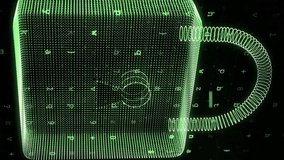 Animation of padlock over data processing. Technology, business and digital interface concept digitally generated video. - Powered by Shutterstock - Get 15% off with code: PIKWIZARD15