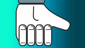 Animation of thumbs up icon over blue background. Global online social media, digital interface and data processing concept digitally generated video. - Powered by Shutterstock - Get 15% off with code: PIKWIZARD15