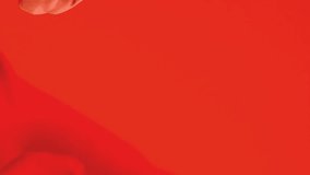 Animation of portrait of american football player holding ball over red rose background. sports, competition, college american football concept digitally generated video. - Powered by Shutterstock - Get 15% off with code: PIKWIZARD15