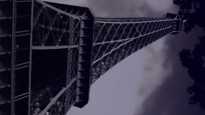 Digital data processing animation overlaying sky with Eiffel Tower in view. Technology, futuristic, innovation, connectivity, cityscape, architecture - Powered by Shutterstock - Get 15% off with code: PIKWIZARD15