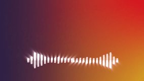 White audio waveform, UI soundwave visualization on smooth colourful liquid looping motion background. - Powered by Shutterstock - Get 15% off with code: PIKWIZARD15
