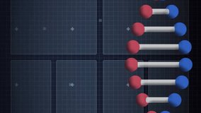 DNA strand with binary coding, processing scientific data in animation. Biotechnology, genetics, bioinformatics, digital, data analysis, sequencing - Powered by Shutterstock - Get 15% off with code: PIKWIZARD15