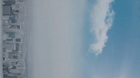 Digital data processing animation over cityscape with cloudy sky background. Technology, urban, connectivity, innovation, futuristic, network - Powered by Shutterstock - Get 15% off with code: PIKWIZARD15