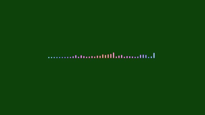 Audio waveform spectrum animation. Audio sound waves animation background.