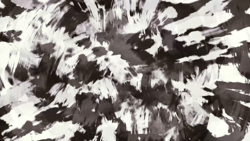 Dark 2d animation with devilish skull. Motion graphics in horror fantasy genre. Animated video clip nightmares for Halloween. Vj looped movie. Monochrome background.